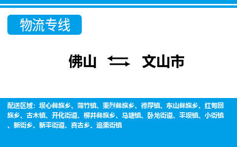 佛山到文山市物流專線_佛山至文山市物流公司_佛山到文山市貨運專線